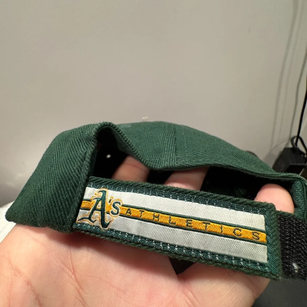 Vintage Oakland A's Hat Cap Green Gold Strap Back Twins Enterprise MLB Baseball